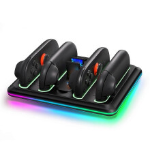 Z31 Compatible For Nintendo Switch 2 Controller Charging Dock RGB Light Joy-Con Charger Stand with Game Card Slots