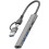 Type-C / USB-A 5-in-1 USB-hub Type-C Opladen + Type-C Data + 2xUSB + 3,5 mm headset-aansluitingadapter 1