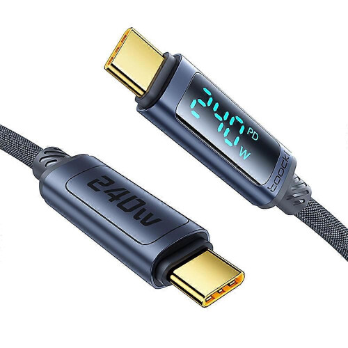 TOOCKI TQ-X57C4 1m USB C σε USB C 240W PD Καλώδιο γρήγορης φόρτισης Ψηφιακή οθόνη Πλ