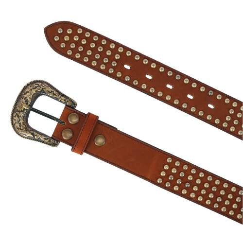 Ariat Women's Gold Studded Western Belt 1