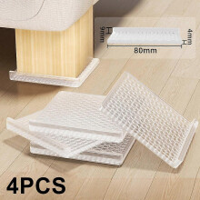 4 stuks 80x80mm vierkante siliconen meubelpads antislip tafel stoel bank beenbeschermers voor vloerbescherming