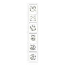 Stempel w Kształcie Kota z Serii "Good Mood" DIY, , z Kreskówkowym Wzorem, 6 Linii, Prosty, do Pamiętnika, D