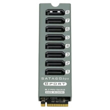8 Port 3.0 Expansion Card for M.2 PCIe Slots High-Speed 6Gbps Controller for Data Centers