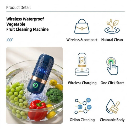 Vegetable and Fruit Cleaner Machine, Purified Water-Proof Fruit Cleaning Device 1