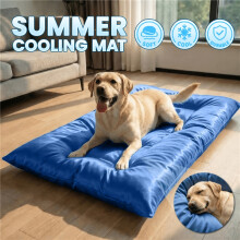 (Blue, XXXL 119.99x59.99cm) Extra-Large Summer Pet Cat Mattress, Dog House, Dog Bed | Imitation Ice-Cooling Mat for Dogs And Cats, Ultra-Soft Plush