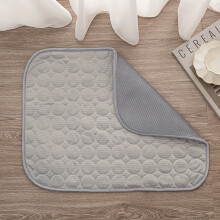 (Light Grey, S 50.8*40.64cm) Estera y cama refrescante de verano para perros, gatos y conejos: dormir para mascotas antiadherente, a prueba de