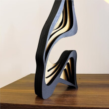 1st Abstrakt, Strömlinjeformad Träskulptur, Minimalistisk Heminredning, Bordskulptur, Modern Skulptur, Hemgåva