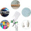 Feed Paint Spray Gun Kit with 4 Replaceable Nozzles 1.4/1.7/2.0/2.5mm, High Atomization Pneumatic Air Paint Sprayer 3