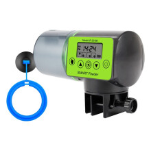 Mangeoire Automatique Intelligente pour Poissons + Cercle D'Alimentation pour Aquarium, Distributeur D'Alimentation Automatique LCD Indique en