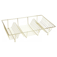 Gold Stainless Steel Wire Dish Drainer Rack for Kitchen Countertop
