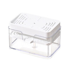 Distributeur de Savon pour Évier de Cuisine, Distributeur de Savon à Vaisselle, Presse à Savon avec Éponge, Récipient pour Détergent de Cuisine