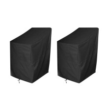 Housse de Chaise de Jardin D'Extérieur Empilable, Imperméable, Anti-Pluie, Neige, Poussière, Coupe-Vent, Anti-UV