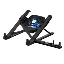 Koelpad Opvouwbare Laptopstandaard Houder met Koelventilator Tablet Montagebeugel Notebook Koelstandaard met Telefoonhouder A