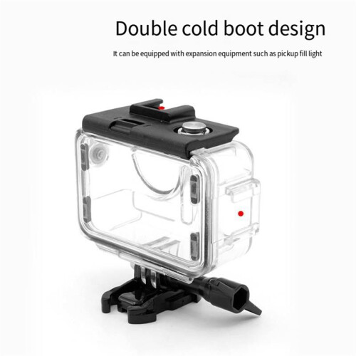 For  Action 3 Action 4 Action Camera Waterproof Case Diving 40M Depth Cold Shoe Opening Design 2
