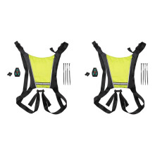 2X LED Fahrrad Wenden Signal Blinker Rucksack, LED Fahrrad Wenden Signal Blinker Weste, Wiederaufladbarer Reflektierender Rucksack mit Richtung