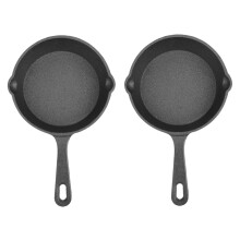 2X Guss Eisen Antihaft Pfanne Brat Pfanne für Gas Induktions Herd Ei Pfann Kuchen Topf Küche Zimmer Werkzeuge Kochgeschirr 14cm