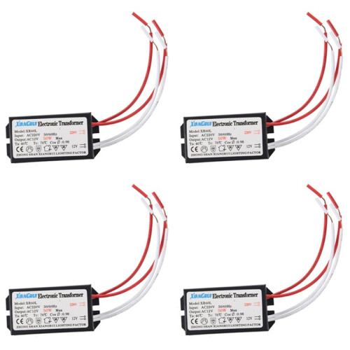 4X 200-250V to 12V Halogen Light Electronic Transformer 50W 1