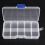 2X 10 Compartment Plastic Storage Box Transparent for Pearl Pin Jewelry Tools Small Accessories 8