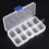 2X 10 Compartment Plastic Storage Box Transparent for Pearl Pin Jewelry Tools Small Accessories 9