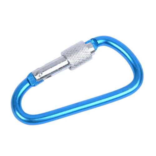 2X Camping Outdoor D-Ring Carabiner Hook Clip Keychain 6cm 2