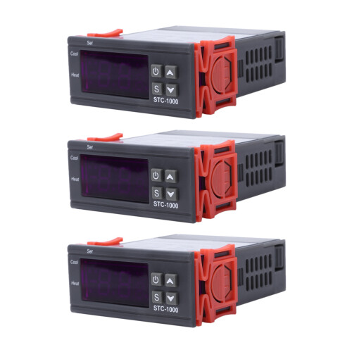 3X 220V Digital STC-1000 Temperature Controller Thermostat Regulator+Sensor Probe 1