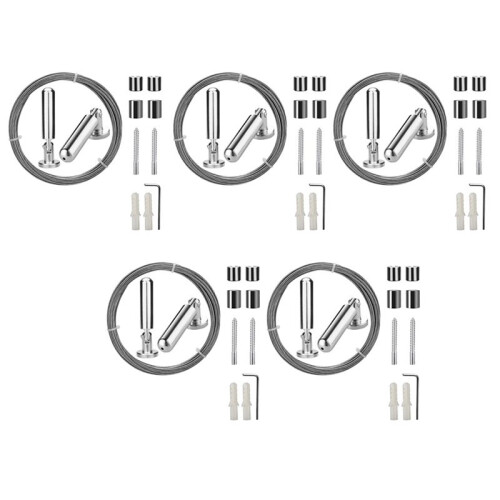 5X Wand Halterung Vorhang Draht Set für Art Display (5 Meter) 1
