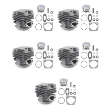 5 Set Diameter 45mm Chainsaw Cylinder and Piston Set Fit 52 52Cc Chainsaw Spare Parts for Gasoline/Oil Chainsaw Spares