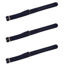 3 Pcs 18mm Nylon Watch Band Drawstring Bracelet Strap Watch Strap Dark
