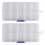 2X 10 Compartment Plastic Storage Box Transparent for Pearl Pin Jewelry Tools Small Accessories 1