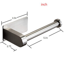 4X Self Adhesive Toilet Paper Holder-Bathroom Toilet Paper Holder Stand No Drilling Stainless Steel Brushed