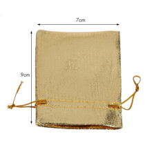 200Pcs Gold Foil Organza Bag Candy Gift Bags Christmas Decoration Wedding Party Favor Pouch Gift Bags Drawstring Pouch