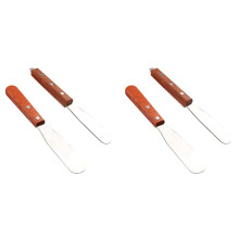 2X Dental Lab 8Inch Spatula Stainless Steel Plaster Alignate Mixing Wax End Instrument with Wooden Handle