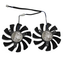 HA8010H12F-Z 75MM 2Pin GTX1050Ti GPU Koeler DUAL Ventilator voor MSI Geforce GTX 1050Ti GTX-1050-Ti-4GT-OC (4 Stuks)