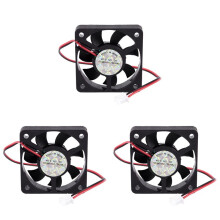 3X, 50mm 12V 2 Pines 4000RPM Rodamiento de Manguito Ventilador de Enfriamiento Enfriador de CPU Caja para PC