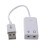 5 Pcs 3.5mm Microphone Earphone Socket USB 2.0 Sound Card Speaker Audio Adapter White 2
