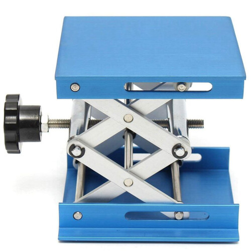 3X 4Inch Laboratory Jack Scissor Lift Platform / Foldable Lifting Table Pad Height Control Ideal for Working,Physical 2