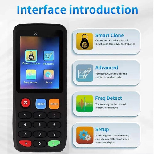 X7 RFID Smart Chip NFC Decoder Duplicator Reader Writer+5XCUID Keychain Tag Coper 125KHz 13.56MHz Badge Clone Card 2