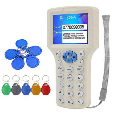 RFID NFC Smartcardlezer + 5x CUID/T5577 sleutelhanger RFID-duplicator 125K 13,56M IC/ID-sleutelschrijver RFID-replicatorprogrammeur