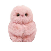 Joli pendentif rose pour sac à main, robot hibou en peluche interactif parlant, porte-clés décoratif pour sac à dos