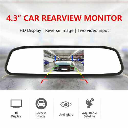 3X 4,3-Tums Bil DVR Dash-Kamera Backspegelmonitor Stöder 2-Vägs Videoinspelare Dash Cam LCD-Skärm 2