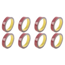 8pcs Strong Permanent Double Sided Super Sticky Foam Tape Roll for Vehicle Car, Red 20MM x