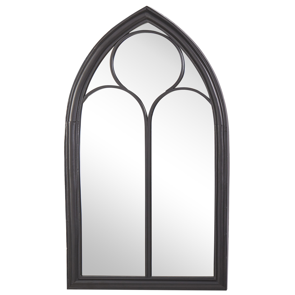 Beliani Wall Mirror Trelly 62 Cm 113 Cm Metal Black