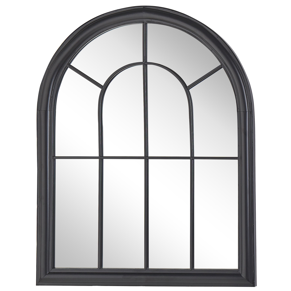 Beliani Wall Mirror Embry 69 Cm 89 Cm Metal Black
