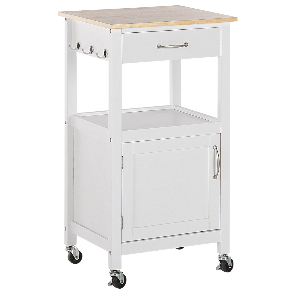 Beliani Kitchen Trolley Siena White