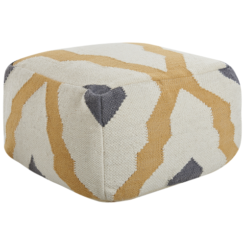 Beliani Pouffe ZEUGMA Wool Beige