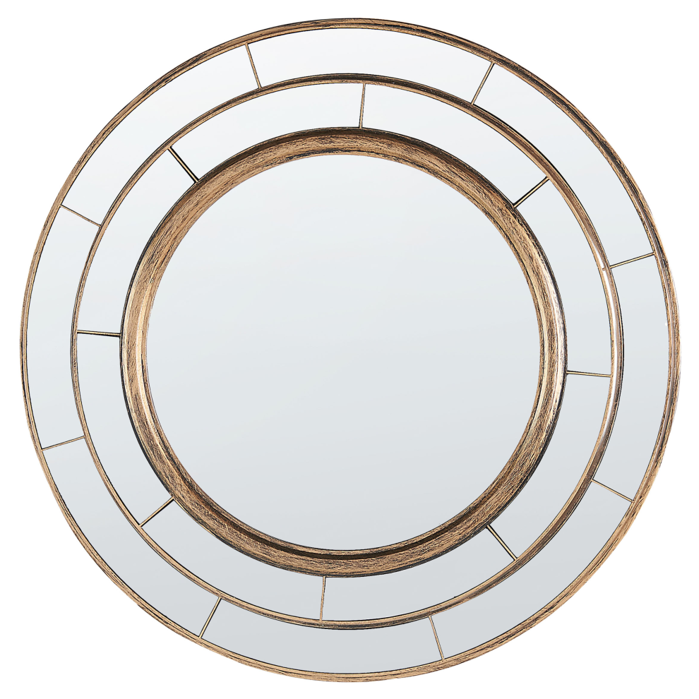 Beliani Wall Mirror Belchite 40 Cm 40 Cm Gold