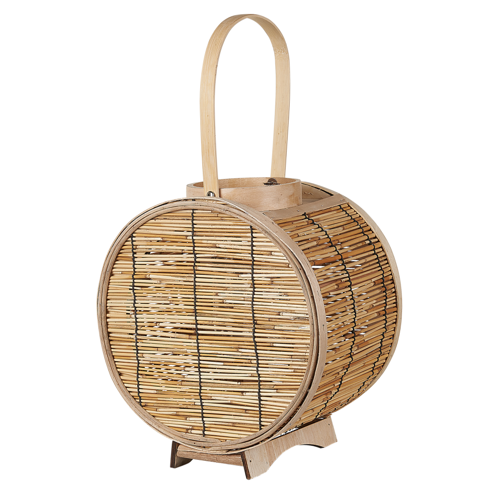 Beliani Lantern Bistal Rattan 30 Cm Natural