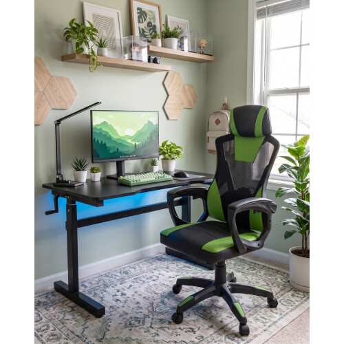Beliani Office Chair IGNIS Faux Leather Lime Green 1