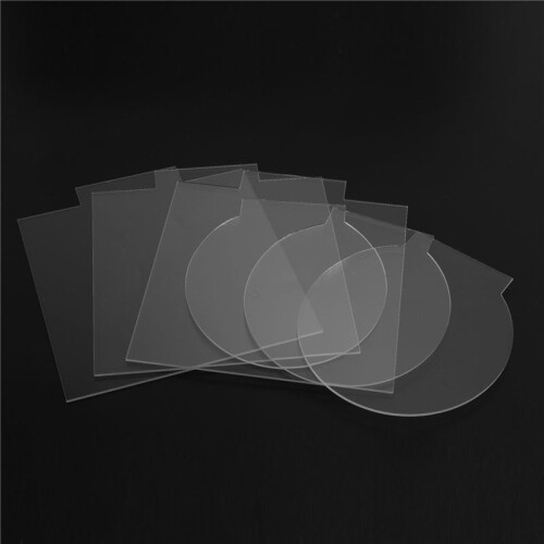 2mm Acrylic Sheet Clear Cast for Plexiglass with Double Sided Protective for LED Light Base Signs DIY Display 24 Pcs 1