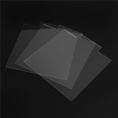 2mm Acrylic Sheet Clear Cast for Plexiglass with Double Sided Protective for LED Light Base Signs DIY Display 24 Pcs 2